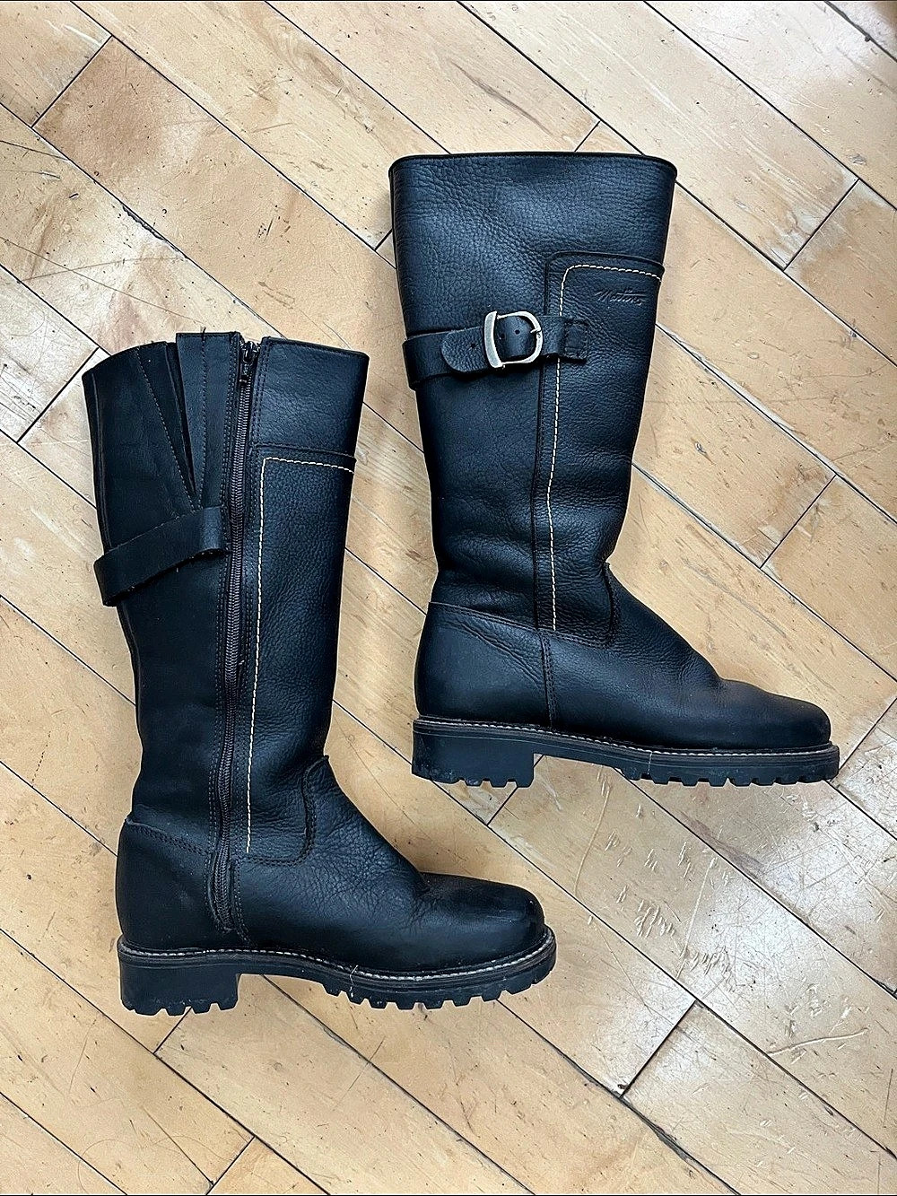Martino women's black genuine leather boots